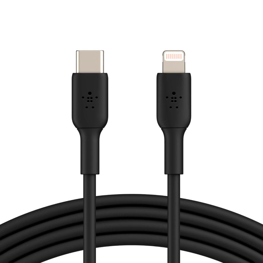 Cable lightning a usb c negro