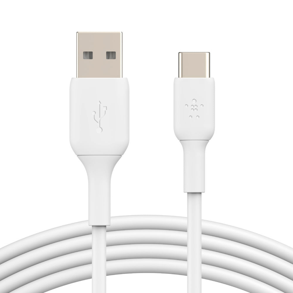 Cable usb-c a usb-a 1mt blanco
