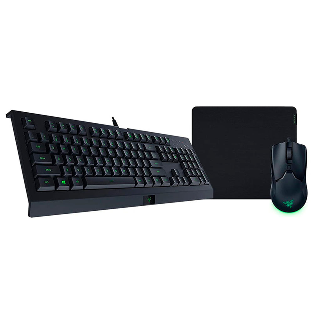 Kit gaming Razer teclado Cynosa Lite + mousepad Gigantus V2 y mouse Viper Mini USB