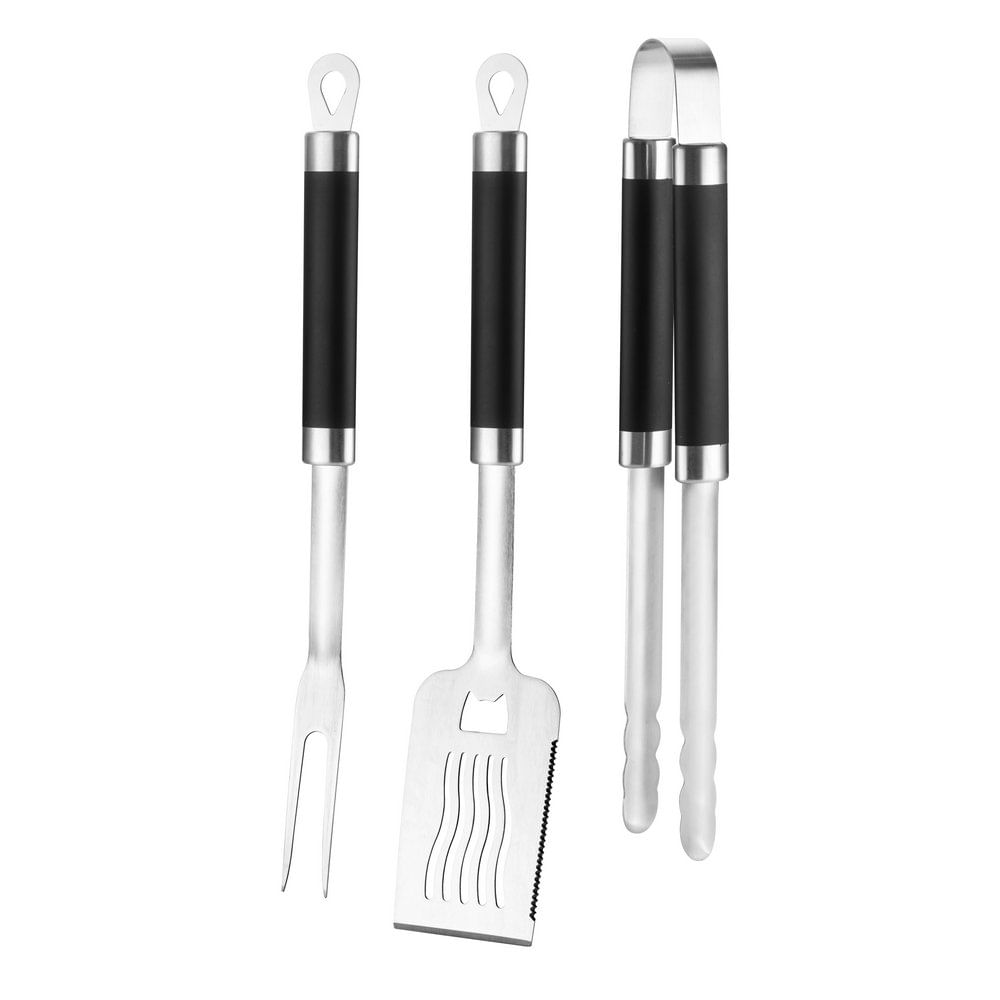 Juego de 3 utensilios para barbacoa acero inoxidable
