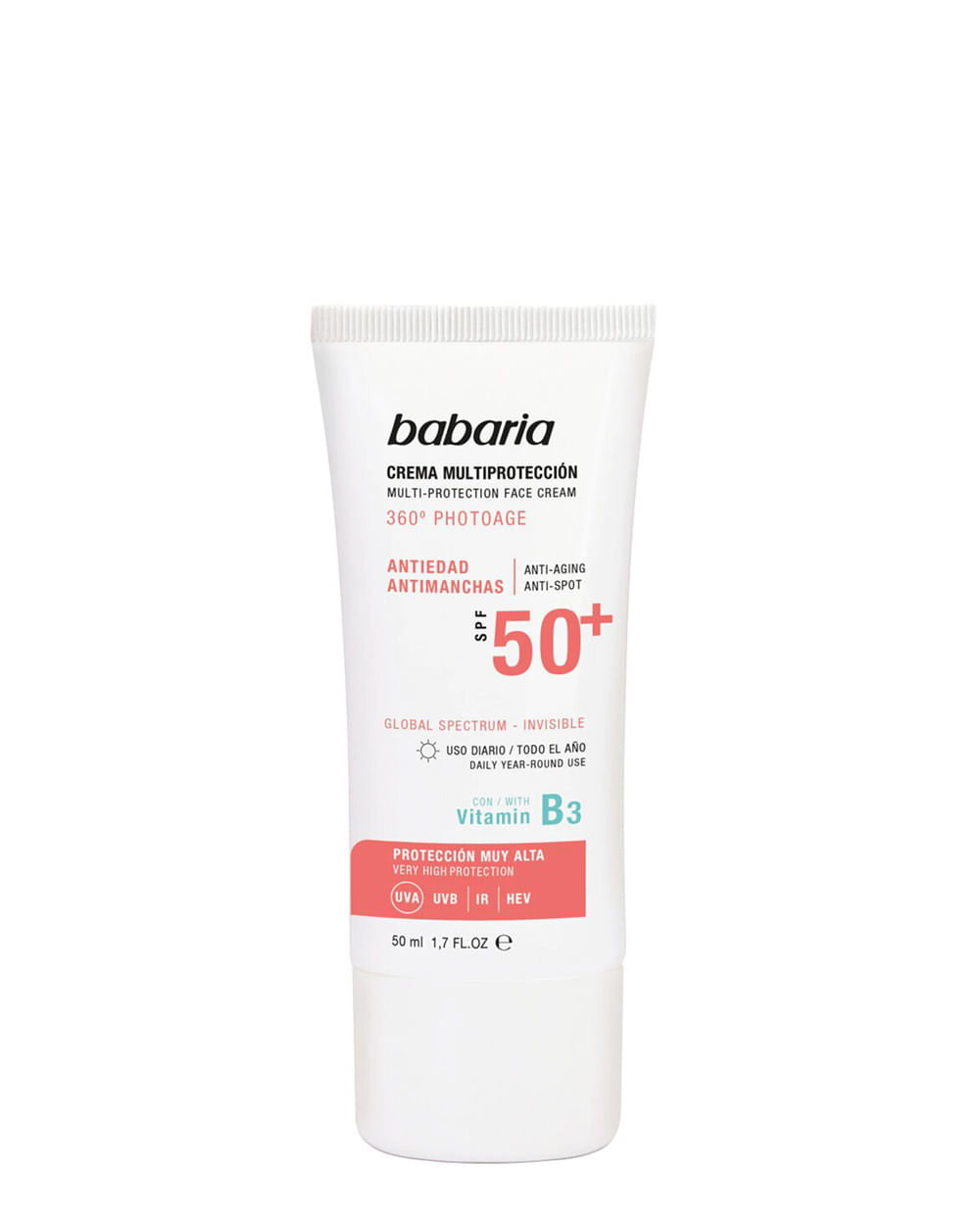 Crema Facial Multiprotección SPF50+ 50ml