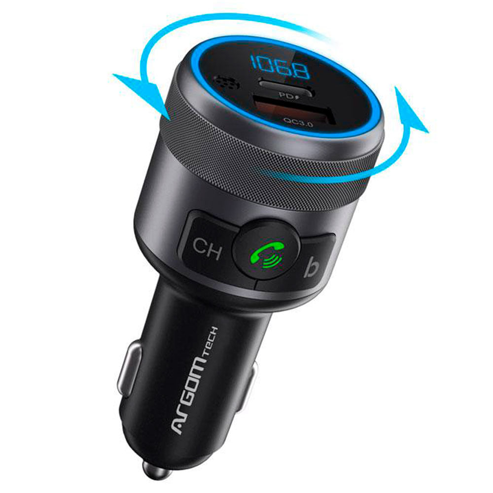 Kit manos libres para coche Spectro T1 con dos puertos de carga rápida (PD + USB QC3.0) 24W