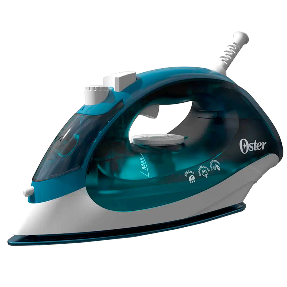 Plancha de vapor oster ceramica compacta celeste