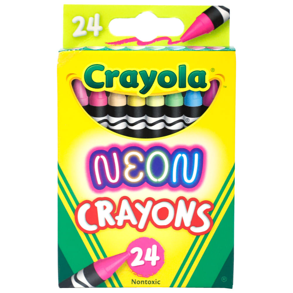 Crayón de cera neón 24 unidades
