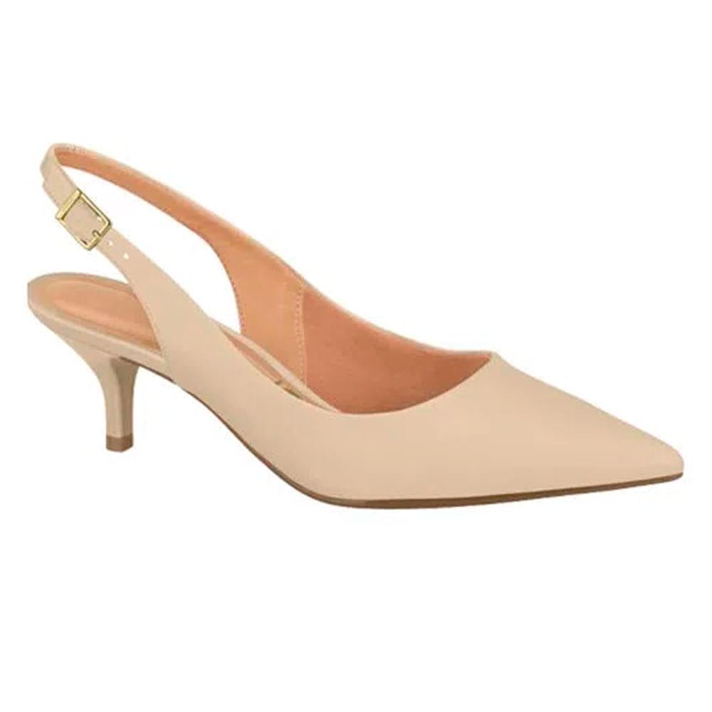 Zapato de vestir pointy slingback color beige de tacón para mujer
