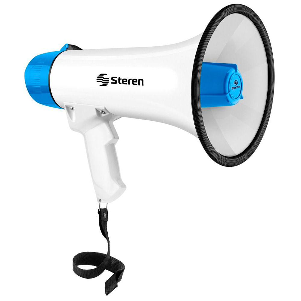 Megáfono de 25 w con grabador de voz y batería recargable