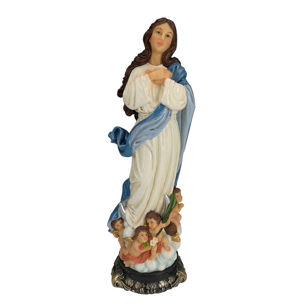 Virgen inmaculada de poliresina 12"
