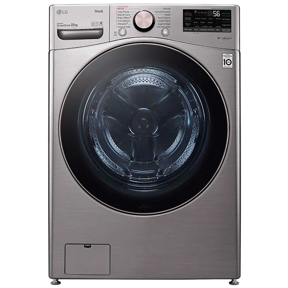 Lavadora LG carga frontal 22 KG // WM22VV2S6BR