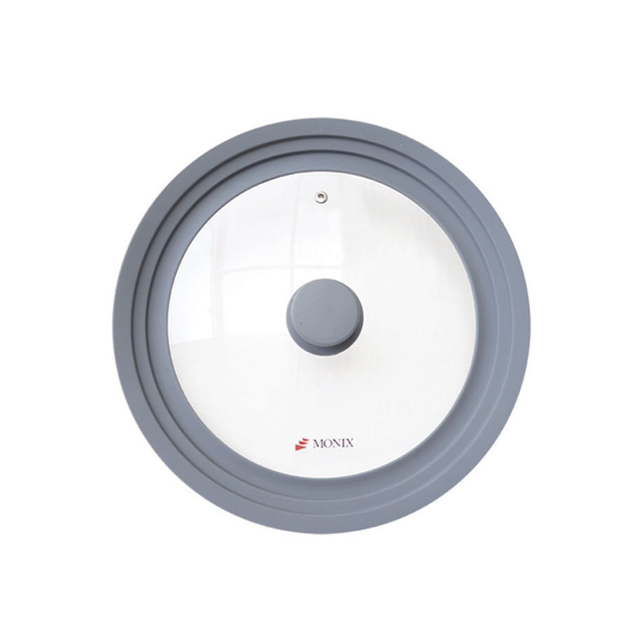 Tapa de vidrio con silicona gris 26/28/30