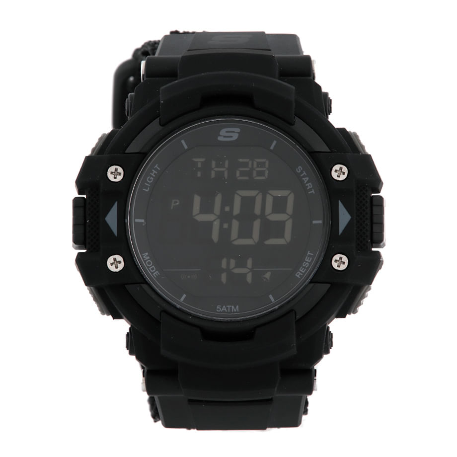 Reloj Skechers digital de caucho negro para hombre