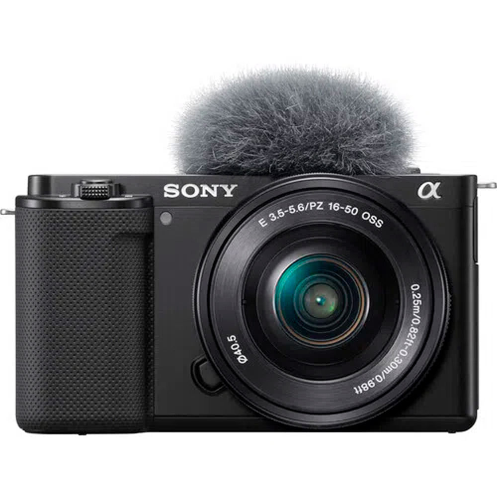Cámara Digital Sony ZV-E10L con Lente Zoom Intercambiable para Vloggers Negro