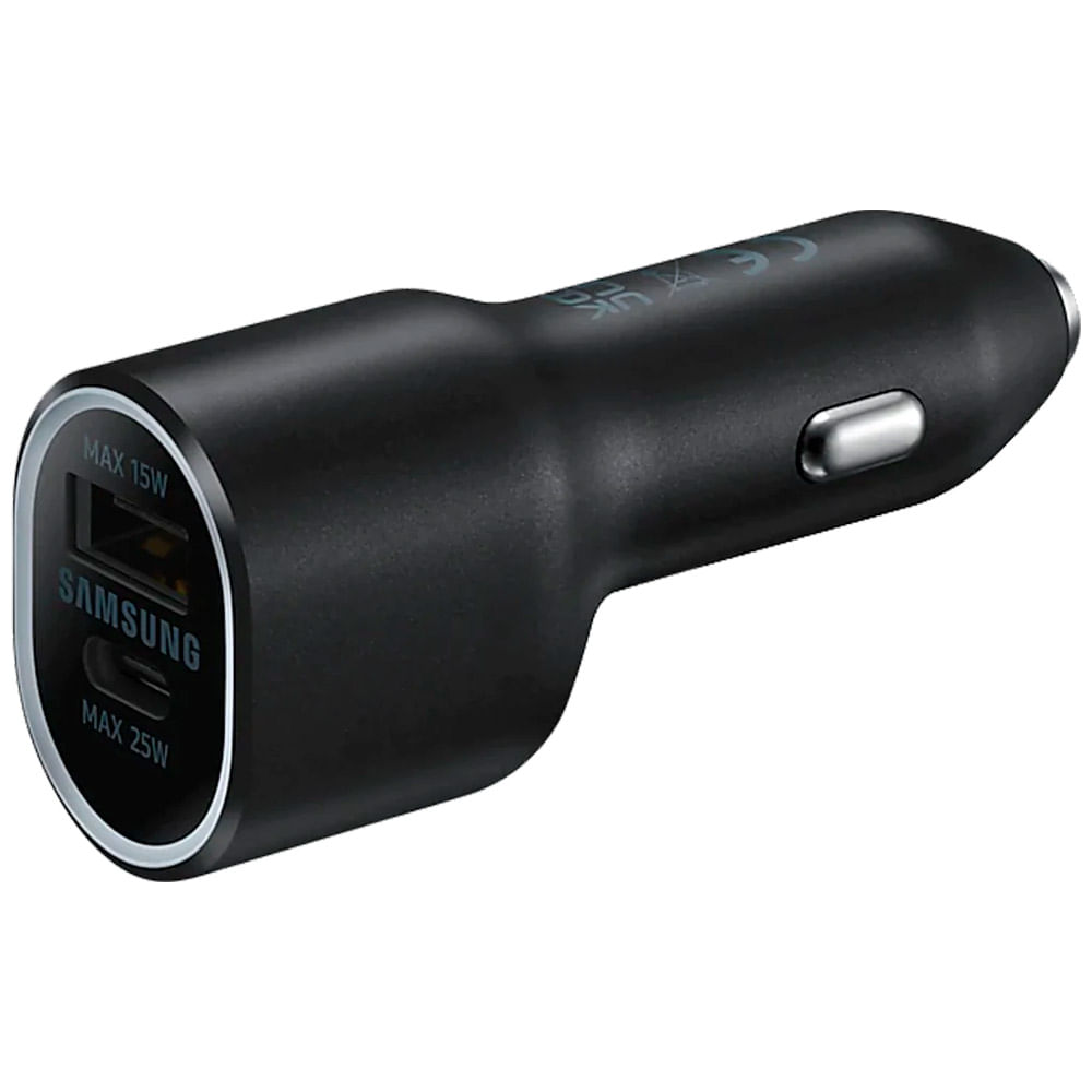 Cargador para carro 2 puertos USB-A + USB-C 25 Watts