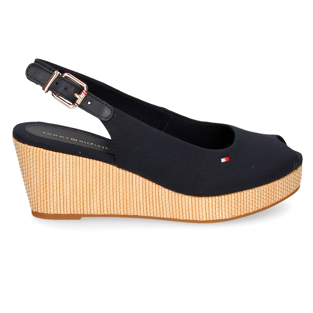 Sandalia cuña casual Tommy Hilfiger color navy para mujer