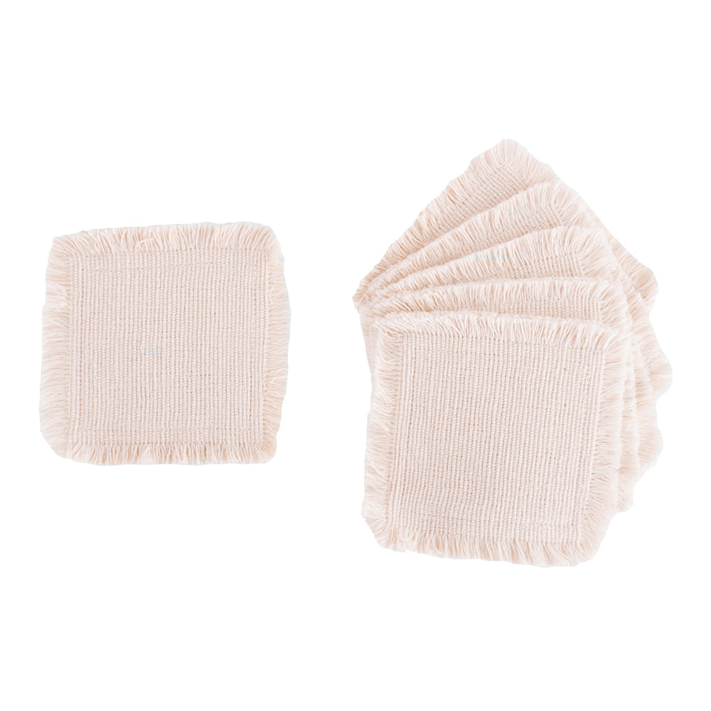 Juego de Portavasos crudo liso 6 unidades