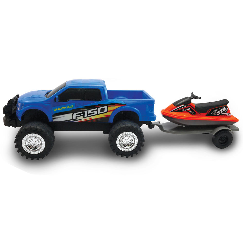Grandex Moto Acuática Ford F-150 con Jet Ski a Escala 1:24