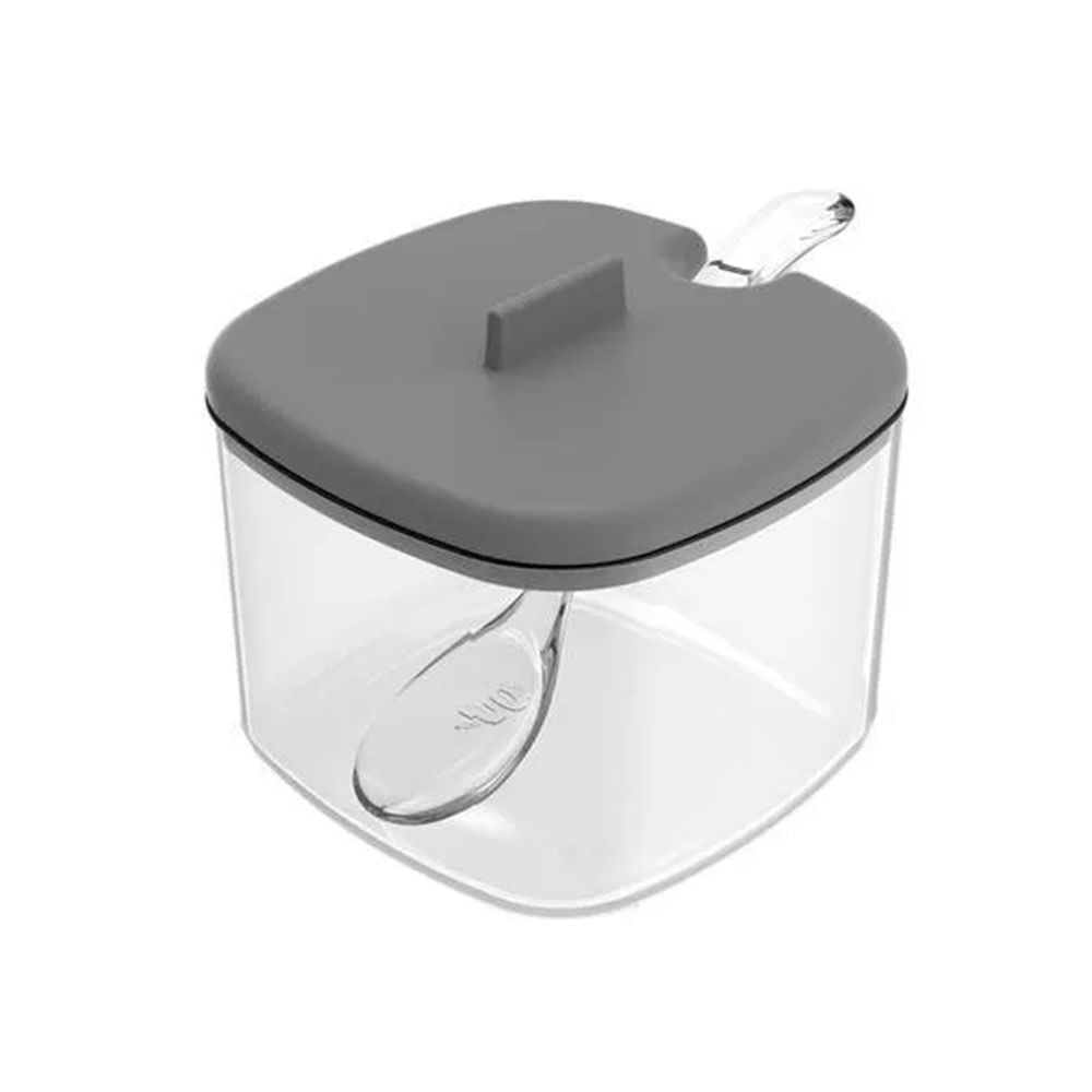 Azucarero gris de plástico 10 x 12 x 9 cm