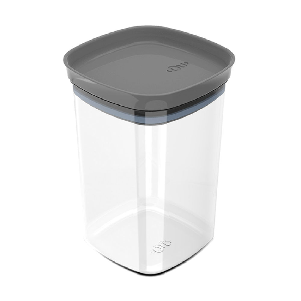 Hermético cuadrado de plástico 1 litro