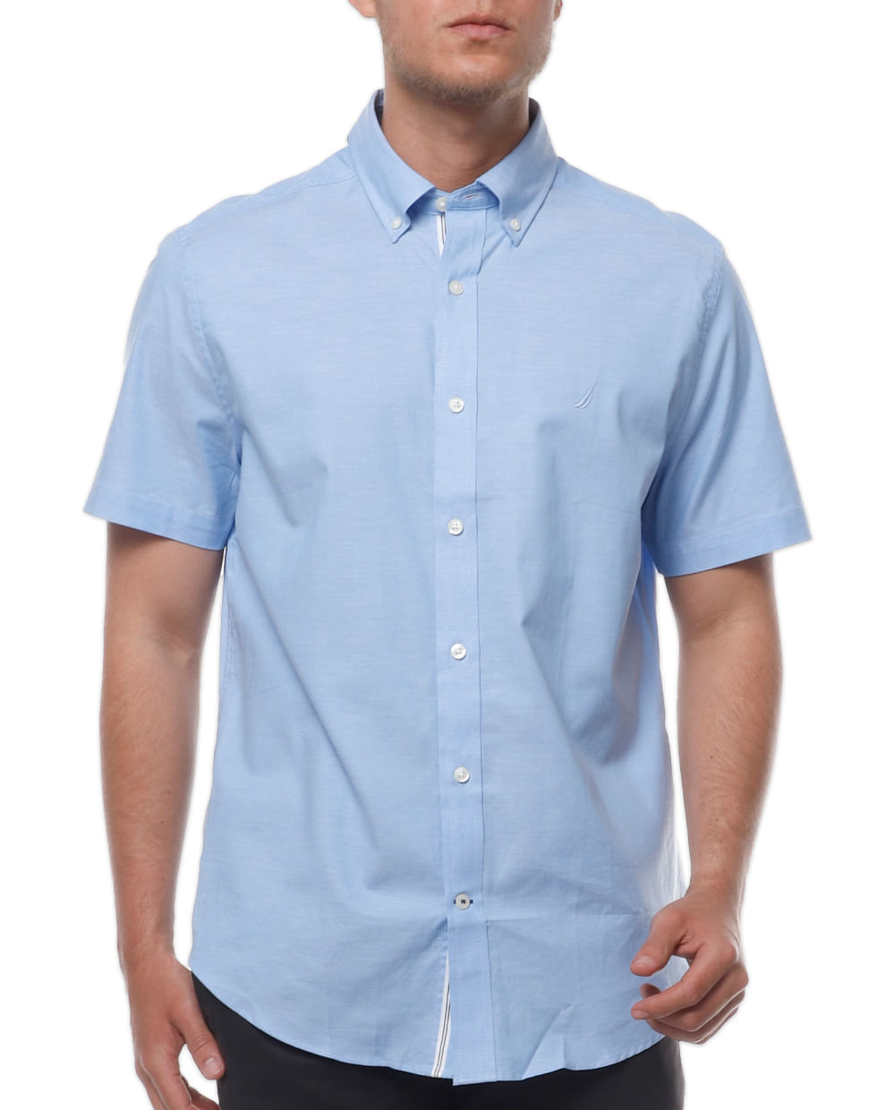 Camisa casual celeste para hombre