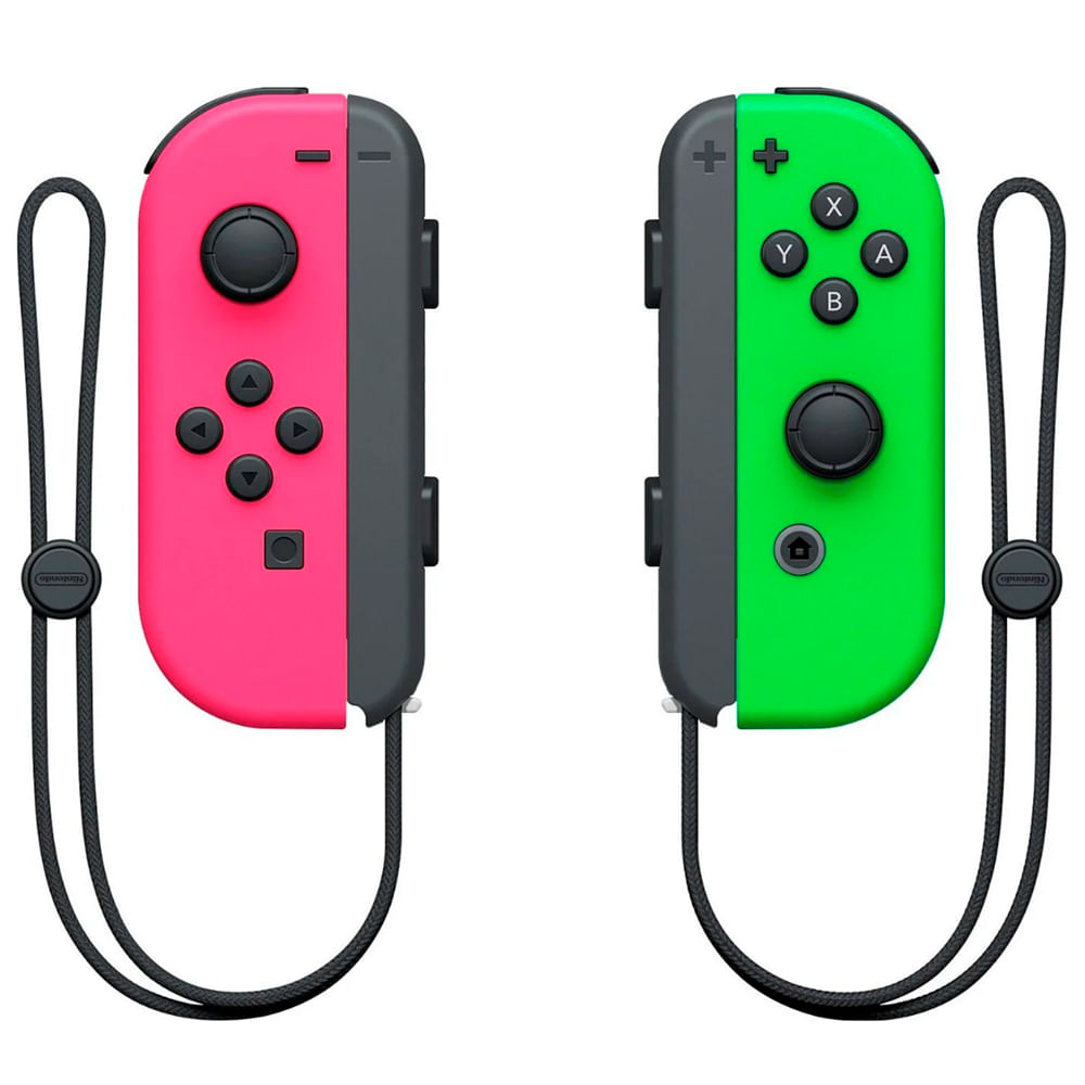 Control switch joy-con neon rosado y verde
