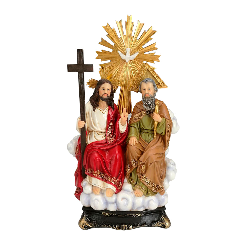 Figura de poliresina santísima trinidad 8 pulgadas