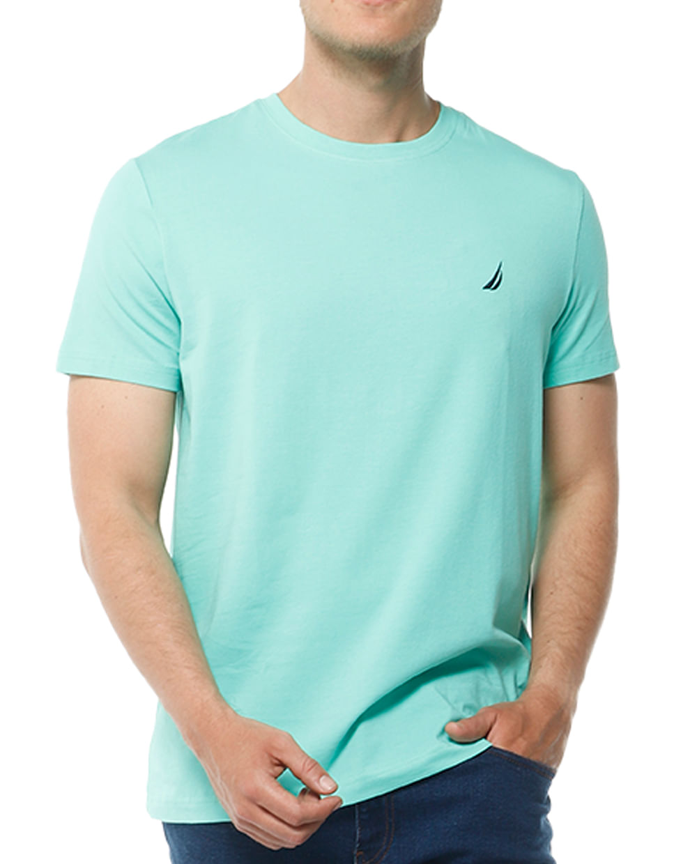 Nautica Camiseta básica turquesa para hombre