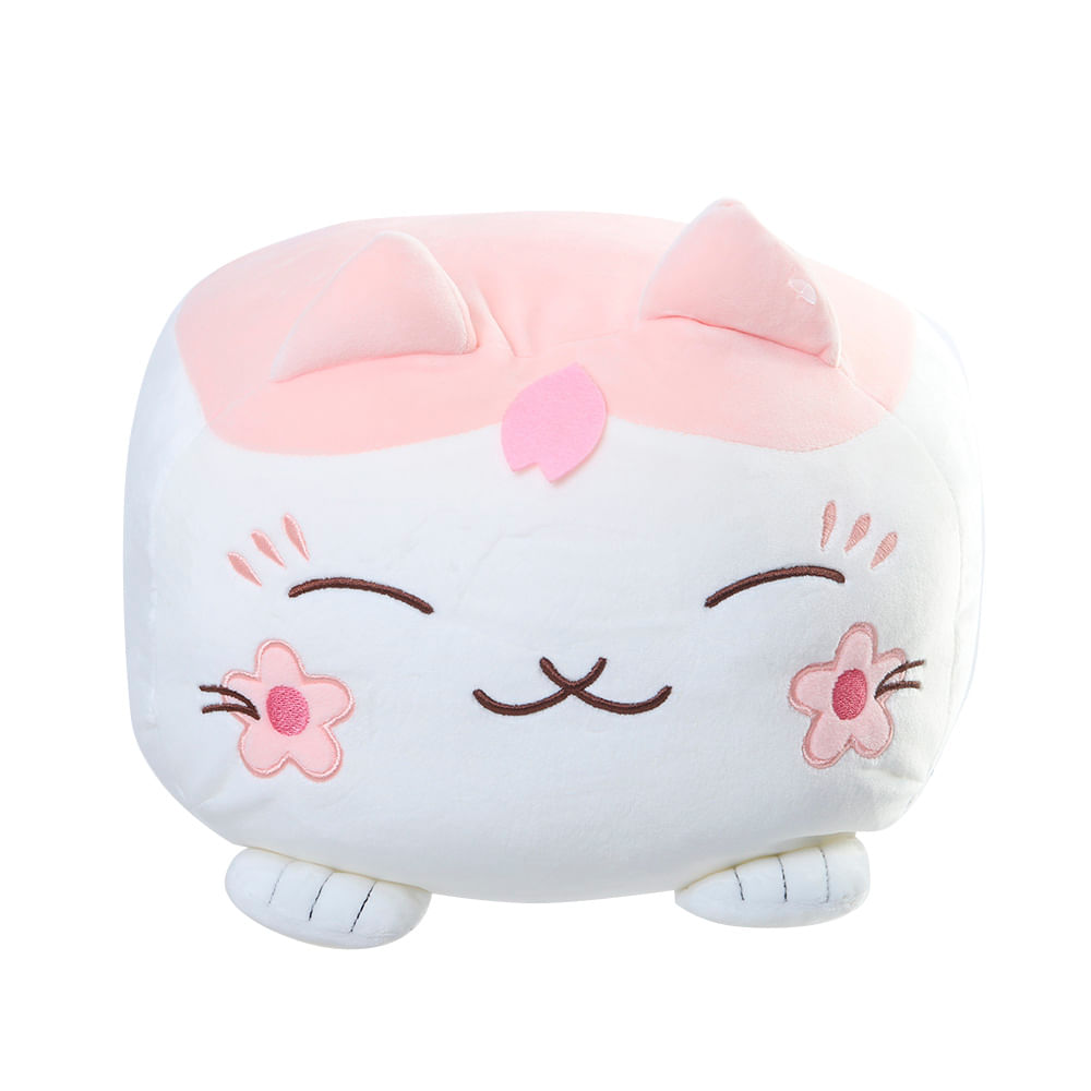 Cojín de gato multicolor de algodón 30 cm