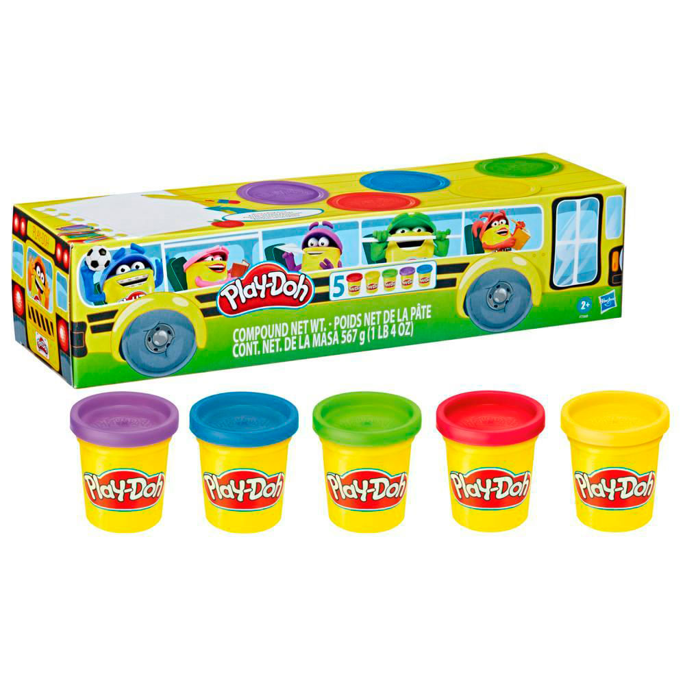 Playdoh de vuelta a clases pack de 5 latas