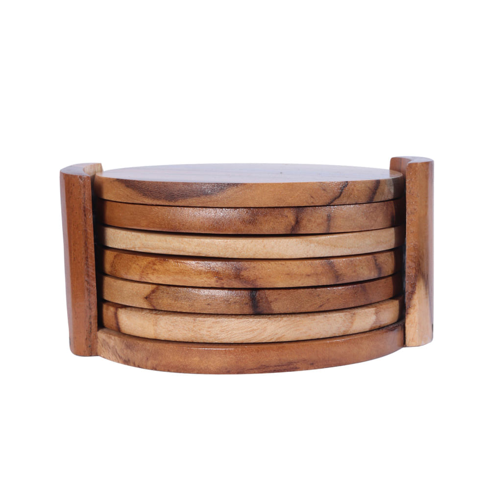 Set de porta vasos redondo 6 piezas 10x10 cm