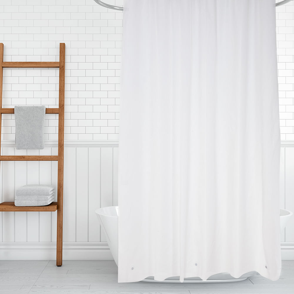 Cortina para baño sólido blanco Cortina de ducha Peva Liner Blanca