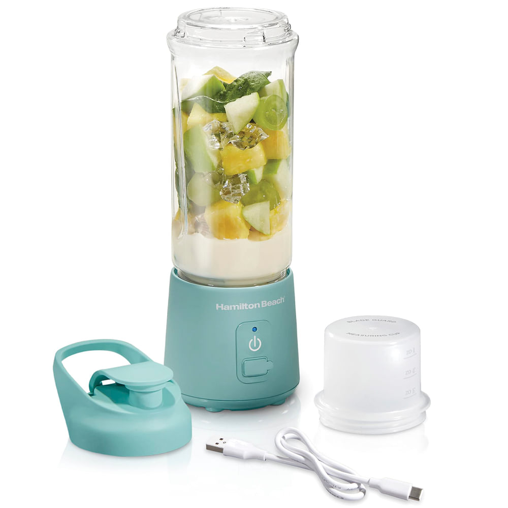 Licuadora inalámbrica portátil 473 ml celeste