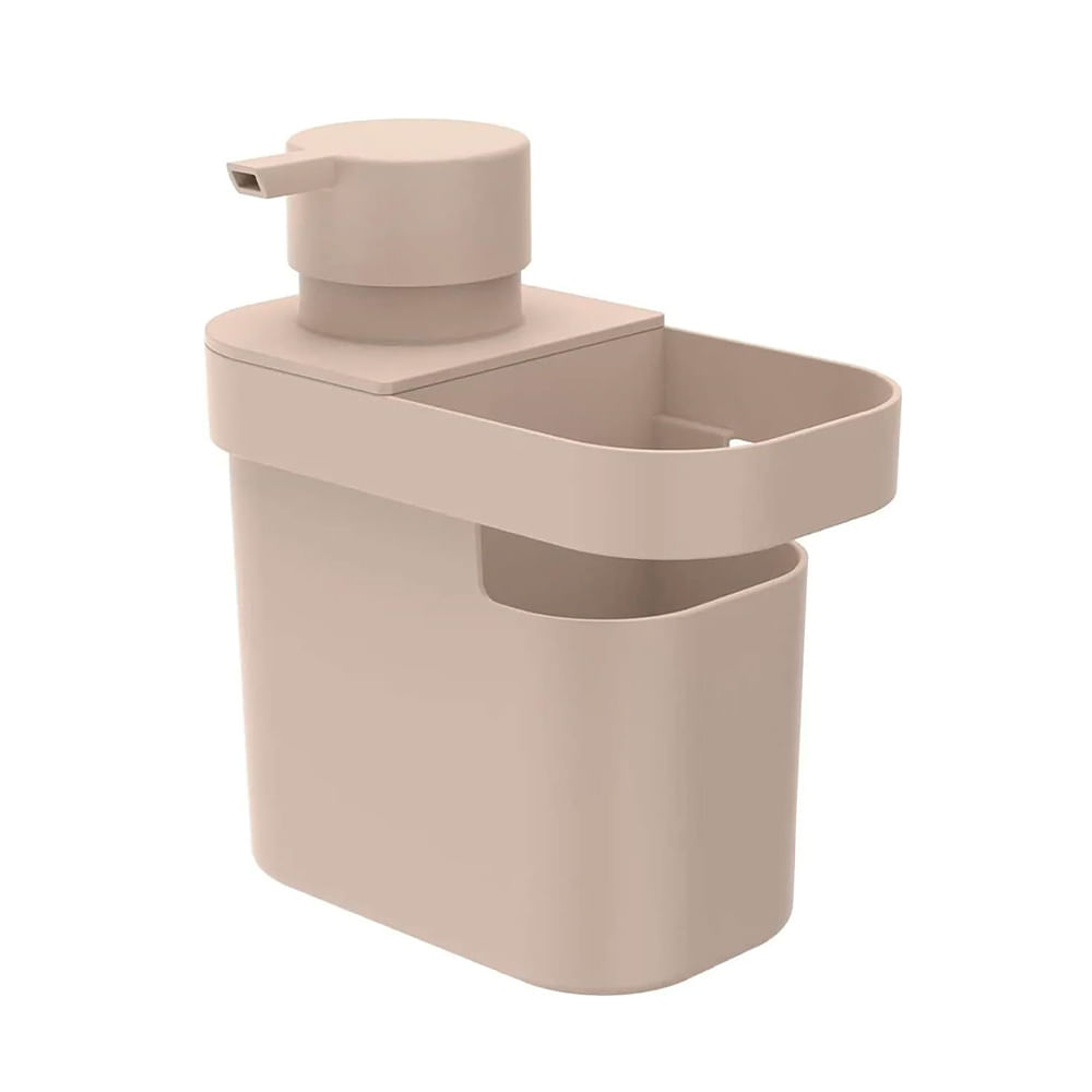 Dispensador de plástico para jabón con soporte para esponja