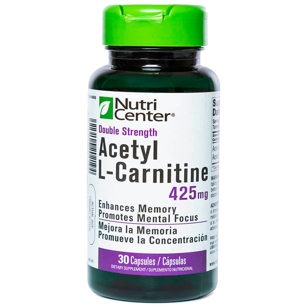 Double Strength Acetyl L-Carnitine 425mg Acetil L-carnitina de doble fuerza