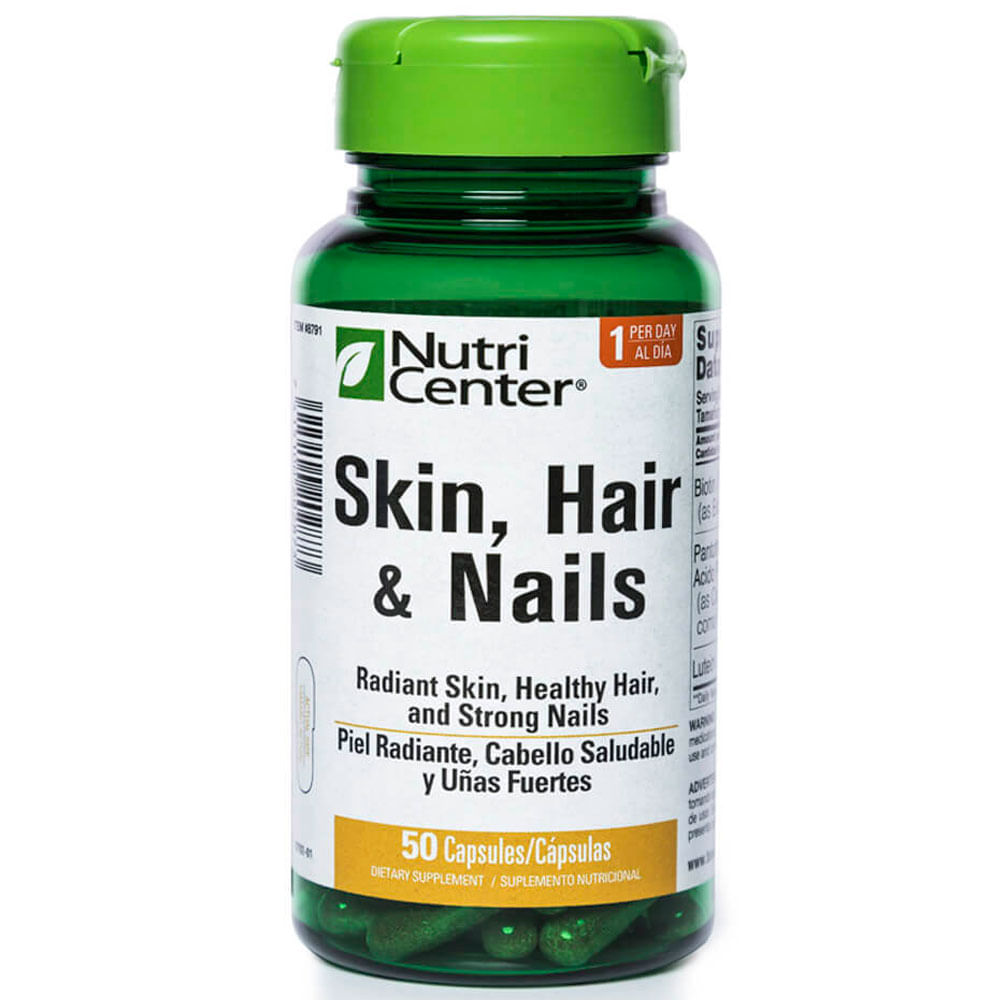 Skin, Hair & and nails 50 capsulas Piel, cabello y uñas