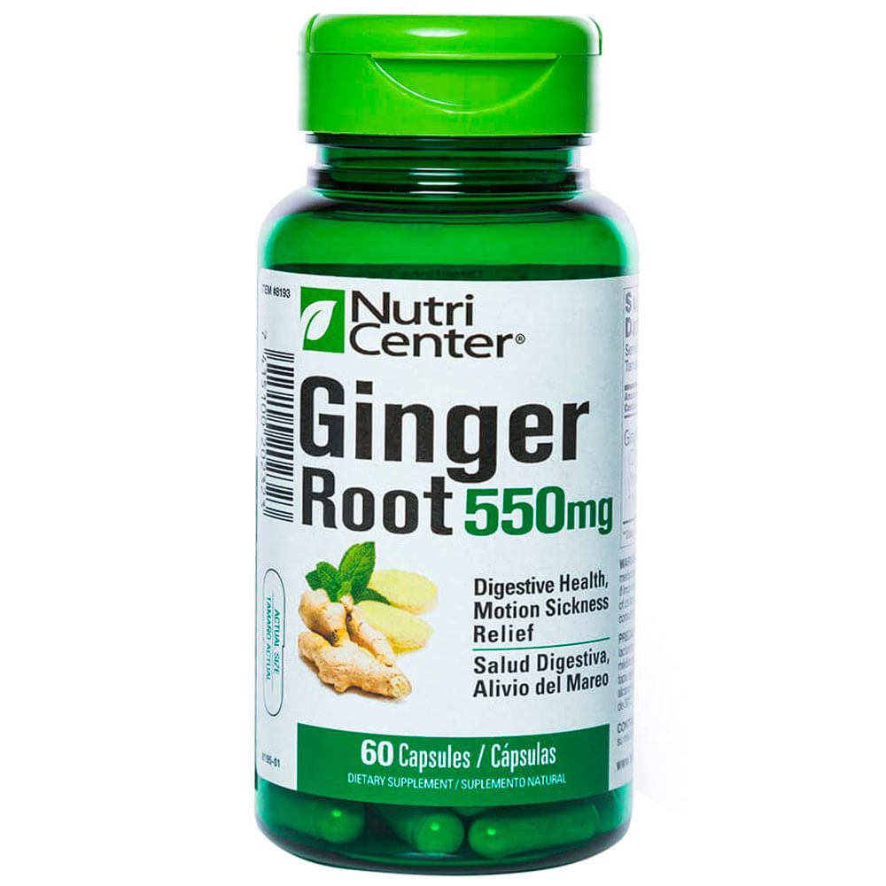 Ginger Root 550mg Raíz de jengibre