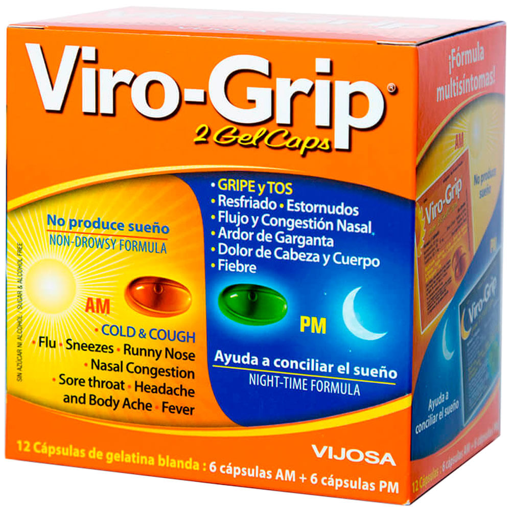 Viro-Grip Gelcaps 3 sobres AM Y 3 PM Viro-Grip Gelcaps