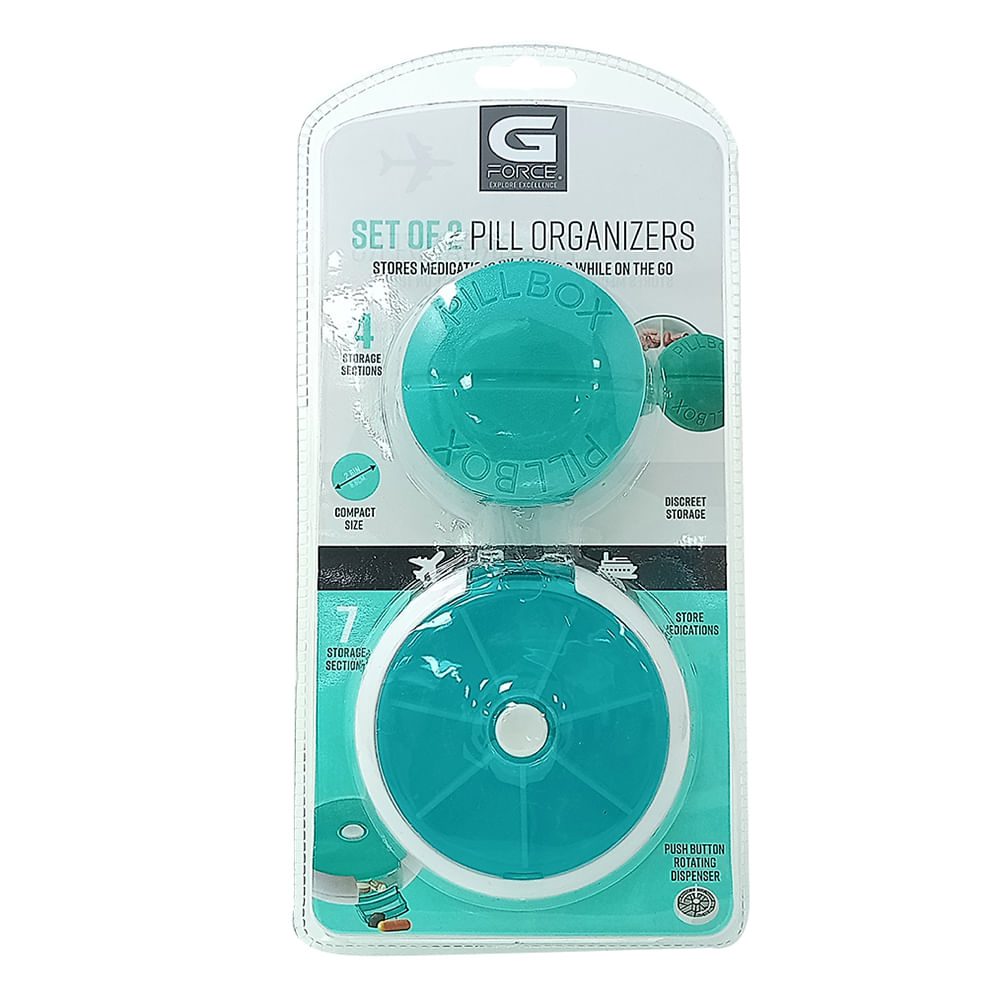Pack de organizador de pastillas para viaje kennedy