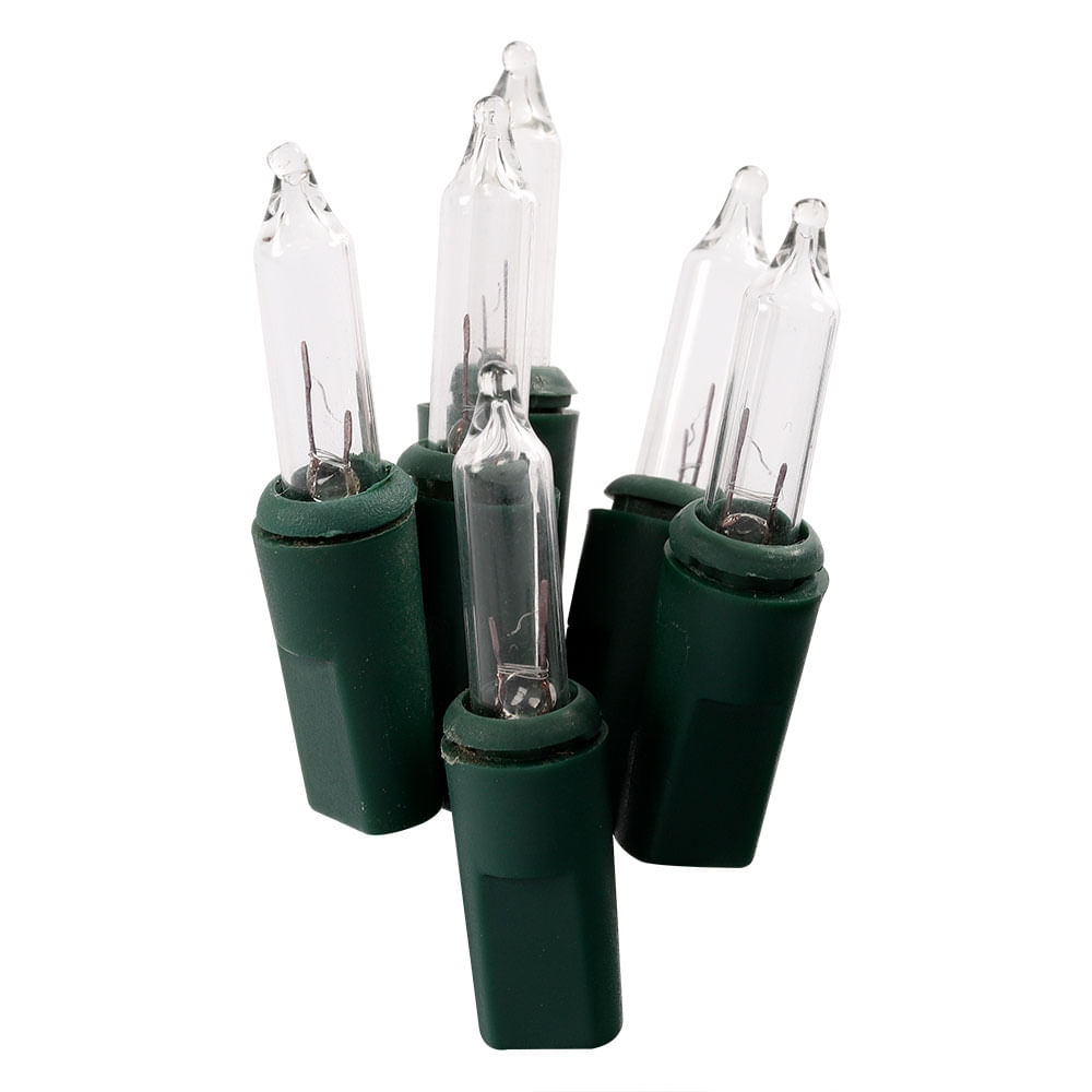 Caja de 100 luces cable verde focos clear