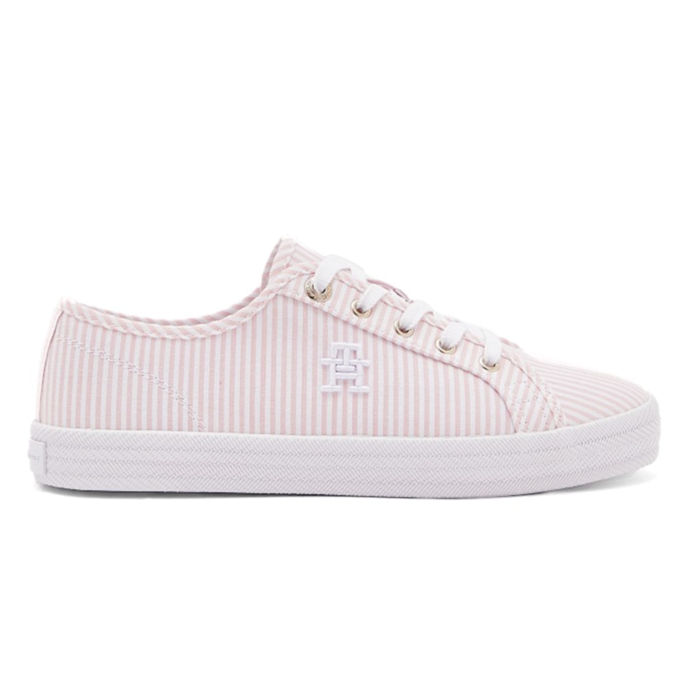 Zapato casual Tommy Hilfiger color rosado/blanco para mujer