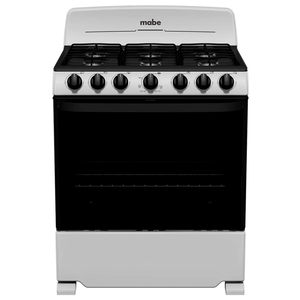 Cocina 6 quemadores con horno a gas 76 cm (30") EM7622BAPS2 Mabe