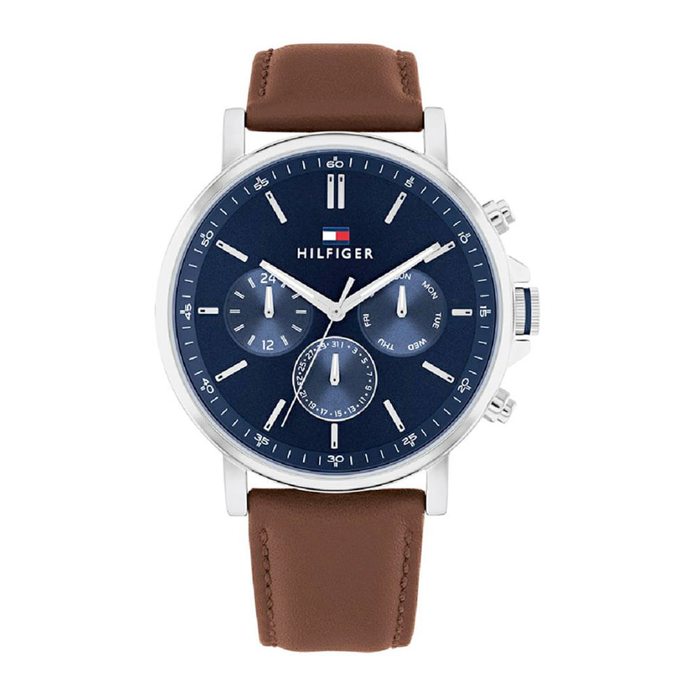 Reloj Tommy Hilfiger análogo cuero café para hombre