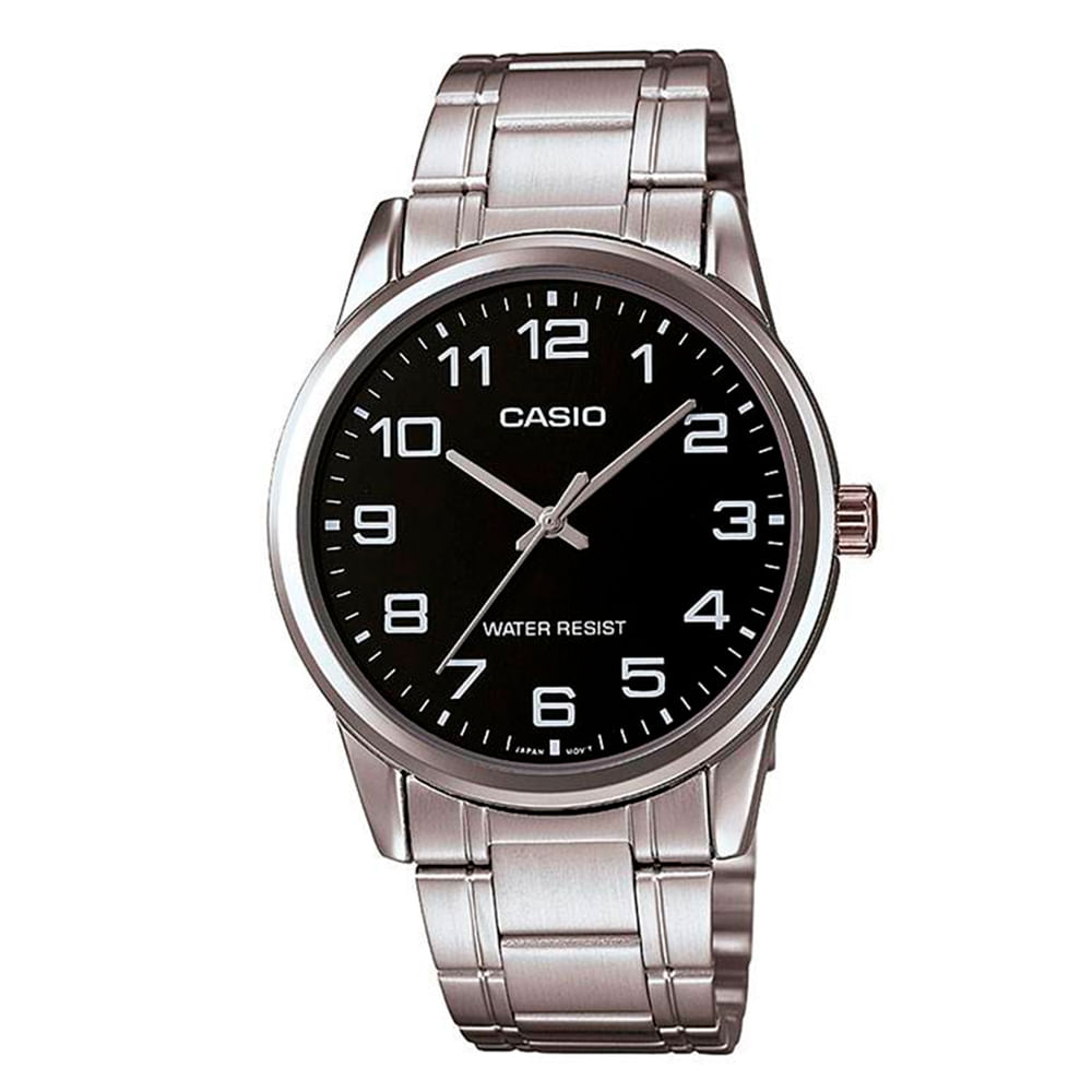 Reloj Casio análogo metálico plateado para hombre