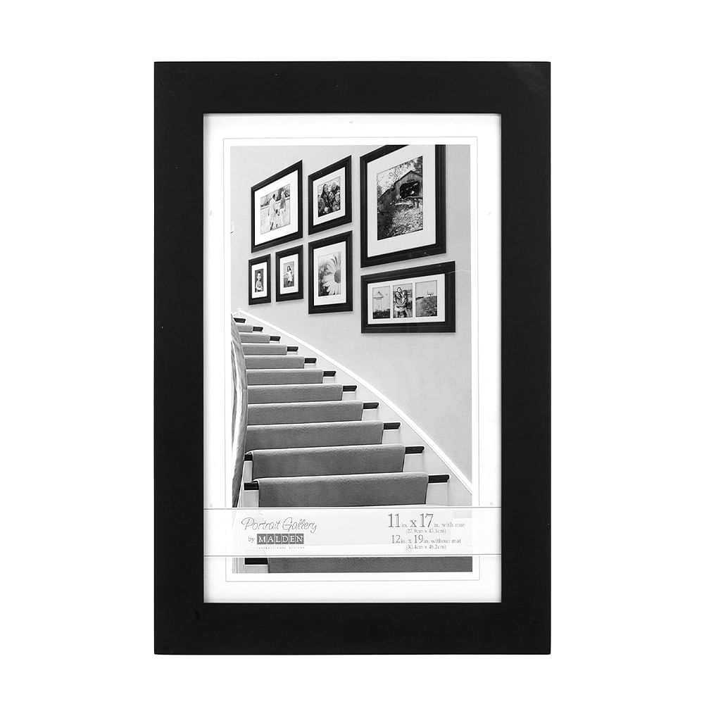Portarretrato negro mate 27x43/30x48 cm
