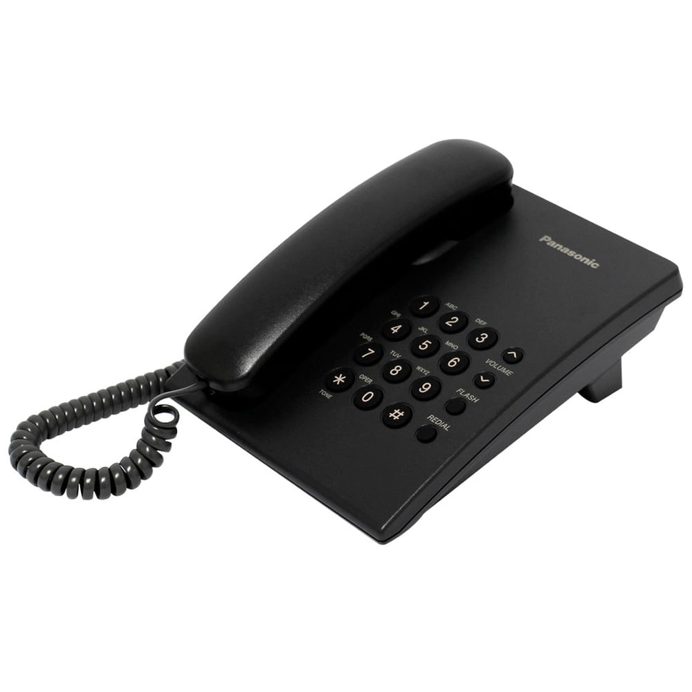 Teléfono alámbrico - negro