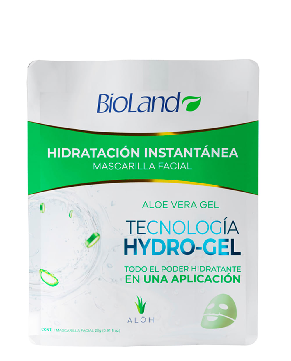 Mascarilla Facial Hydrogel Aloe Vera 26g