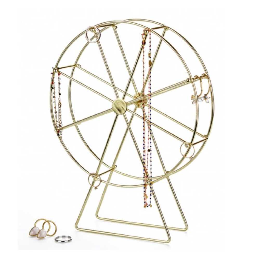 Soporte de joyas wheel dorado
