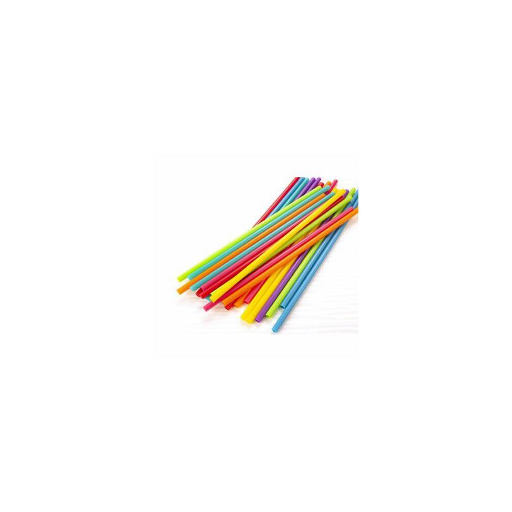Pajillas bright color reusable straw 8 inch (s/24)