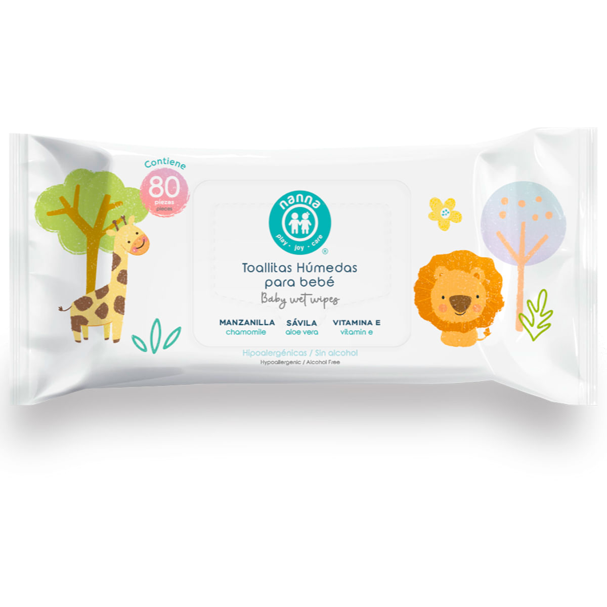 Toallitas húmedas nanna para bebe x80 unidades