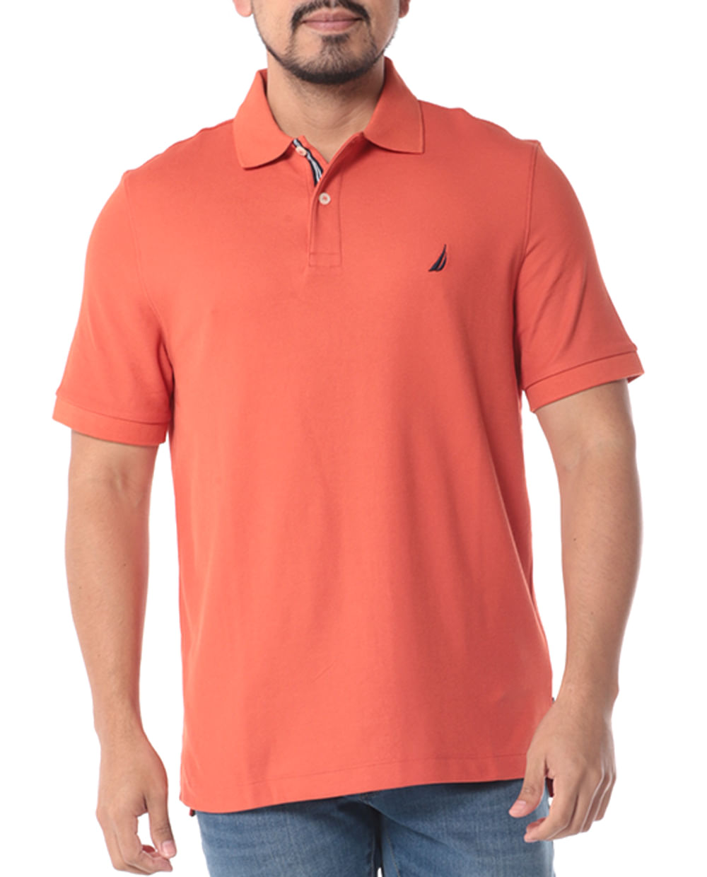 Nautica Camisa polo básica anaranjado para hombre