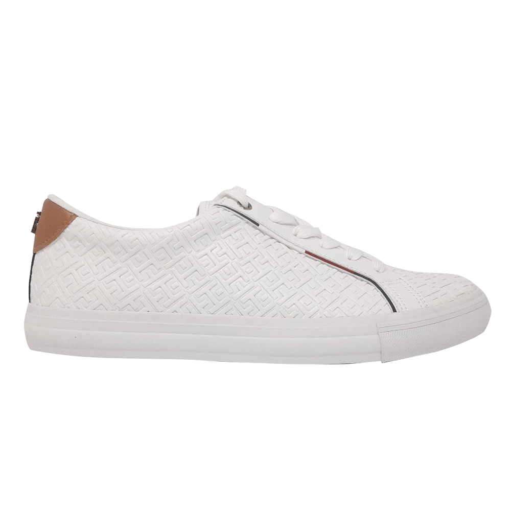Zapato deportivo casual Tommy Hilfiger blanco para mujer
