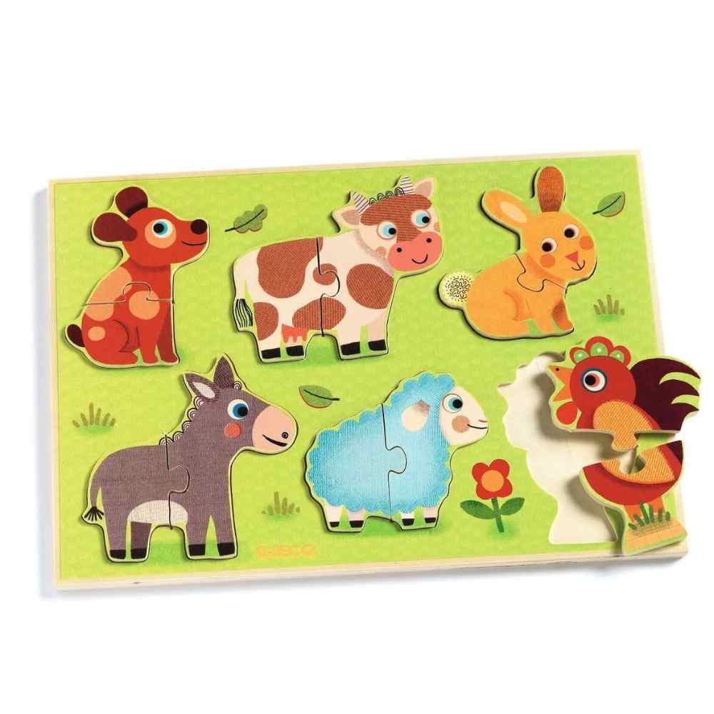 Rompecabezas coucou cow hello meadow